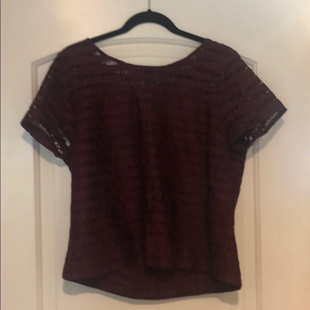 burgundy The limited shirt kind of cropped